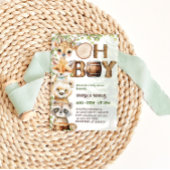 Woodland Animals Boy Baby shower Kaart