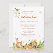 Woodland Animals Boy Baby shower Kaart (Voorkant)