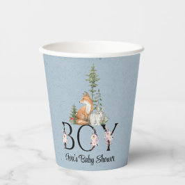 Woodland Animals Boy Baby shower Papieren Bekers