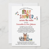Woodland Animals Boy Baby shower per post Kaart (Voorkant)