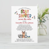 Woodland Animals Boy Baby shower per post Kaart (Staand voorkant)