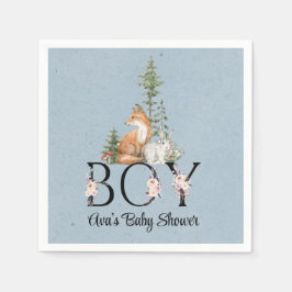 Woodland Animals Boy Baby shower Servet