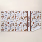 Woodland Animals Boy Kleuren Strandlaken (Voorkant)