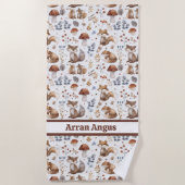 Woodland Animals Boy Kleuren Strandlaken (Voorkant)