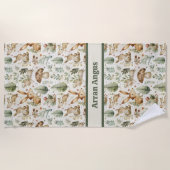 Woodland Animals Boy Kleuren Strandlaken (Voorkant)