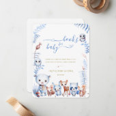 Woodland Animals brengen een Kaart van het Baby sh Notitiekaartje (Voorkant / Achterkant in situ)