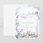 Woodland Animals brengen een Kaart van het Baby sh Notitiekaartje (Voorkant / Achterkant)