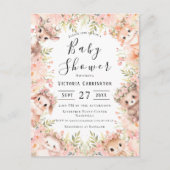 Woodland Animals Budget Baby shower Briefkaart (Voorkant)