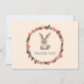 Woodland Animals Bunny Dank u Bedankkaart (Voorkant)