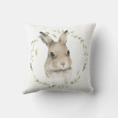 Woodland Animals Bunny Rabbit Waterverf Wreater Kussen (Achterkant)