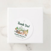 Woodland Animals Camping Baby shower Hartelijk dan Bedankjes Labels (In situ)
