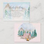 Woodland Animals Camping Books for Baby Enclosure Visitekaartje (Voorkant / Achterkant)