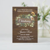 Woodland Animals Christening Invite Baptism (Staand voorkant)