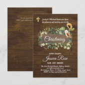 Woodland Animals Christening Invite Baptism (Voorkant / Achterkant)