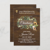 Woodland Animals Christening Invite Baptism (Voorkant / Achterkant)