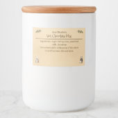 Woodland Animals Christmas Hot Chocolate Mix Voedselcontainer Etiket (Voorkant)