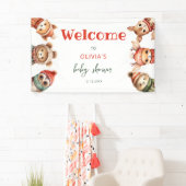 Woodland Animals Christmas Winter Baby shower Spandoek (Insitu)