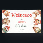 Woodland Animals Christmas Winter Baby shower Spandoek<br><div class="desc">Woodland Animals Christmas Winter Baby shower Banner. Overeenkomende objecten zijn beschikbaar.</div>
