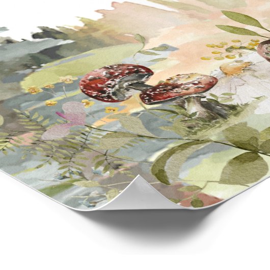 Woodland Animals Clothesline Baby shower Welkom Poster (Hoek)