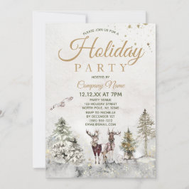 Woodland Animals Corporate Holiday Kerstparty Kaart