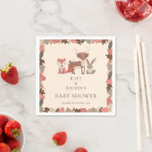 Woodland Animals Couples Baby shower Sprinkle Servet (Insitu)