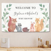 Woodland Animals Couple's Baby shower Welkom Spandoek
