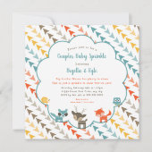 Woodland Animals Couples Baby Sprinkle Kaart (Voorkant)