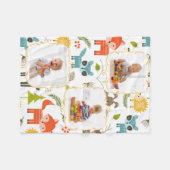 Woodland Animals Custom Kinder Photoblanket Fleece Deken (Voorkant (Horizontaal))