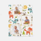 Woodland Animals Custom Kinder Photoblanket Fleece Deken (Voorkant)
