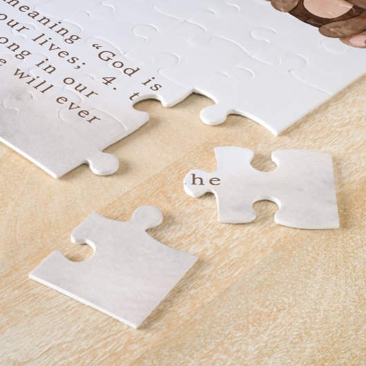 Woodland Animals Custom Monogram Legpuzzel (Zijkant)