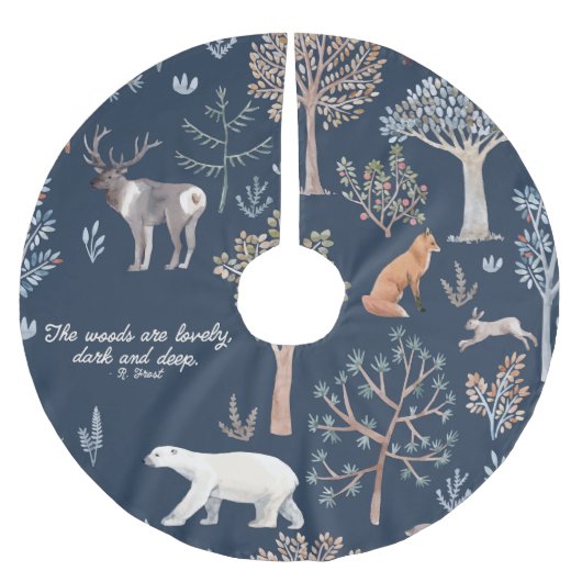 Woodland Animals Custom Tree Rok Kerstboom Rok (Voorkant)