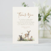 Woodland Animals Cute Dankuwel Bedankkaart (Staand voorkant)