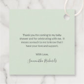 Woodland Animals Cute Gender Neutral Baby shower Bedankjes Labels (Achterkant)