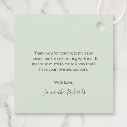 Woodland Animals Cute Gender Neutral Baby shower Bedankjes Labels (Achterkant)