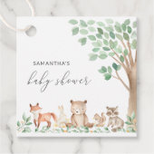 Woodland Animals Cute Gender Neutral Baby shower Bedankjes Labels (Voorkant)