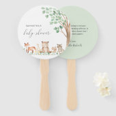 Woodland Animals Cute Gender Neutral Baby shower Handwaaier (Voorkant en achterkant)