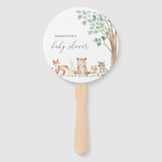 Woodland Animals Cute Gender Neutral Baby shower Handwaaier (Voorkant)