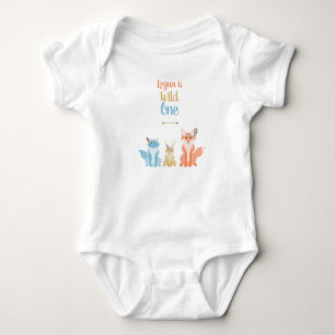 Woodland Animals Cute Tribal Boy Wild Op een dag Romper