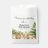 Woodland Animals Dank u Baby shower Bedankzakje (Voorkant)