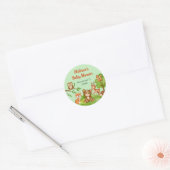 Woodland Animals Dank u Baby shower Ronde Sticker (Envelop)