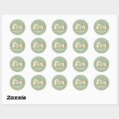 Woodland Animals Dank u Baby shower Ronde Sticker (Vel)