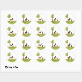 Woodland Animals Dank u Baby shower Sticker (Vel)