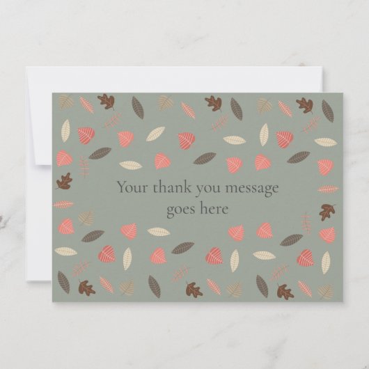 Woodland Animals Dank u Bedankkaart (Achterkant)