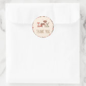 Woodland Animals Dank u Ronde Sticker (Tas)
