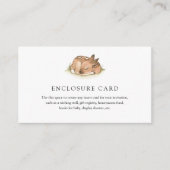 Woodland Animals Deer Baby shower Enclosure Card Informatiekaartje (Voorkant)