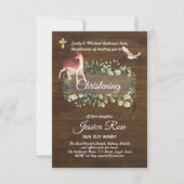 Woodland Animals Deer Christening Invite Baptism (Voorkant)