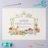 Woodland Animals Deer Fox Hegg Birth Stats Tissuepapier (Craft)