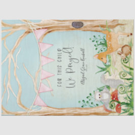 Woodland Animals Deer Owl Hegel Baby Girl Tissuepapier