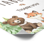Woodland Animals Diaper Table Shower Sign Poster (Hoek)