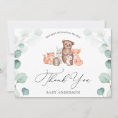 Woodland Animals Douche per Mail Dank u Briefkaart (Voorkant)